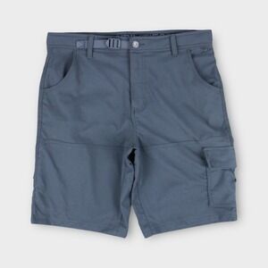 Gerry Adventure Cargo Zip Shorts Grey Belt Stretch Hiking Outdoor Men 32